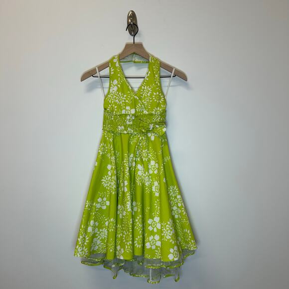Jayne Copeland Other - Jayne Copeland Green Floral Halter neck Vintage Dress Girls Size 8 - NWT